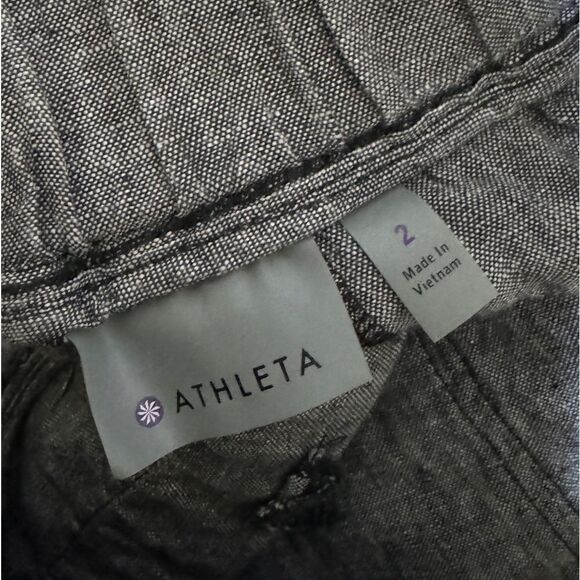 Athleta 100% linen ankle pants size 2 - Picture 10 of 13